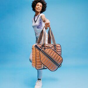 THINK ROYLN - Women's Sporty Spice Pickleball Tote Bag - Dark Nude Patent - NWOT